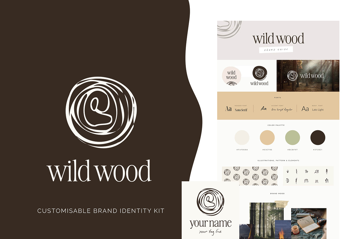 Earthy Eco Nature Brand Logo Kit, a Branding & Logo Template by CreativeWilderness (Photo 1 of 19)