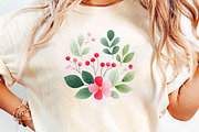 Watercolor Beautiful Floral Border P, an Illustration by DreamCafeArt (Thumbnail 4 of 6)