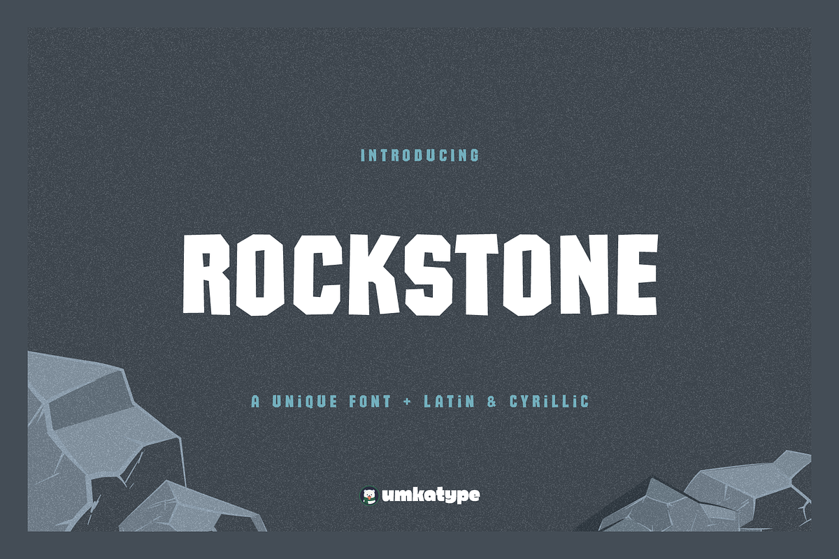 Rockstone Display Font, a Sans Serif Font by alpercakici (Photo 1 of 9)