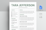 Google Docs Resume Template, a Resume Template by MioDocs (Thumbnail 1 of 7)