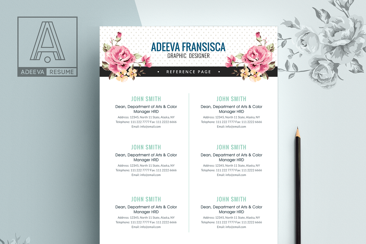 Vintage Resume Template Fransisca, a Resume Template by AdeevaResume (Photo 3 of 4)