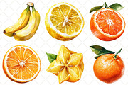 Watercolor Summer Fruit Clipart, an Illustration by Black Bird Studio (Thumbnail 5 of 5)