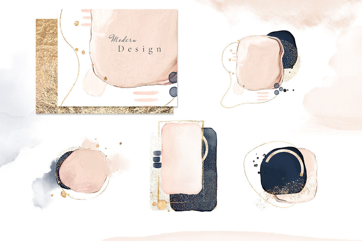 Abstract collection watercolor art, a Texture Graphic by Lisima (Photo 10 of 21)
