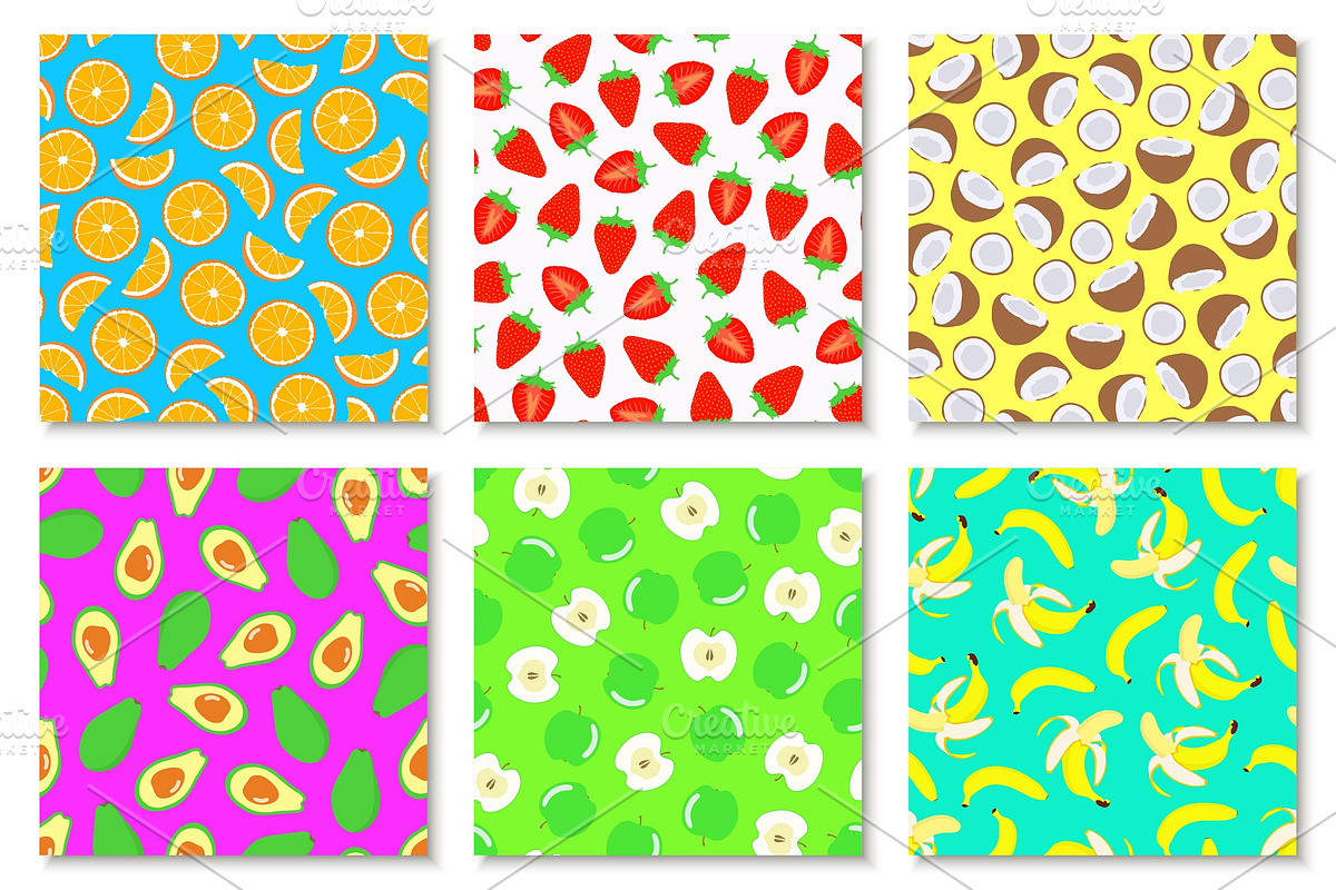 Colorful bright fruits patterns, a Pattern Graphic by ExpressShop (Photo 1 of 5)