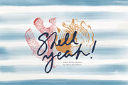 Seashells vector illustrations frame, an Object Graphic by Yuliya Derbisheva (Thumbnail 13 of 13)
