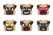 Pug Emoji Set, an Animal Illustration by Cartoon Shop (Thumbnail 8 of 10)