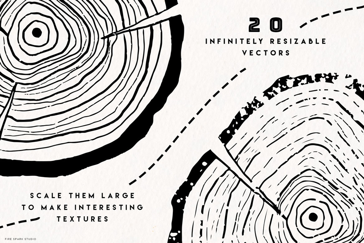 Timber Tree Vector Illustrations, an Object Illustration by Fire Spark Studio (Photo 4 of 7)