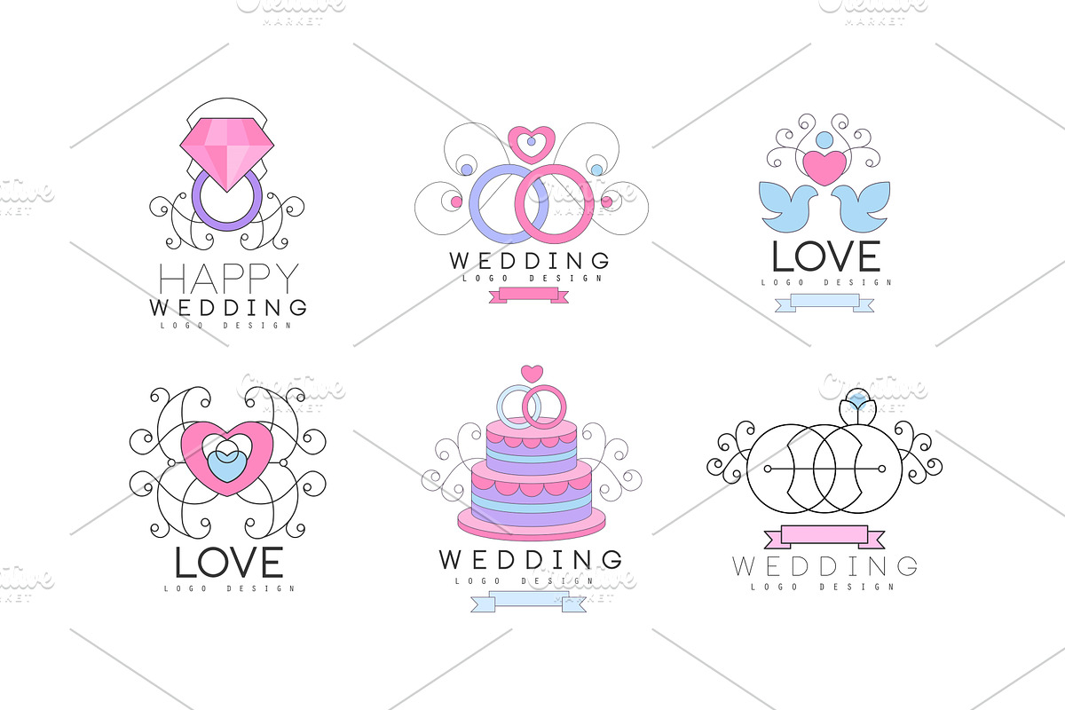 Wedding Floral Decorative Logo, an Object Illustration by TopVectors