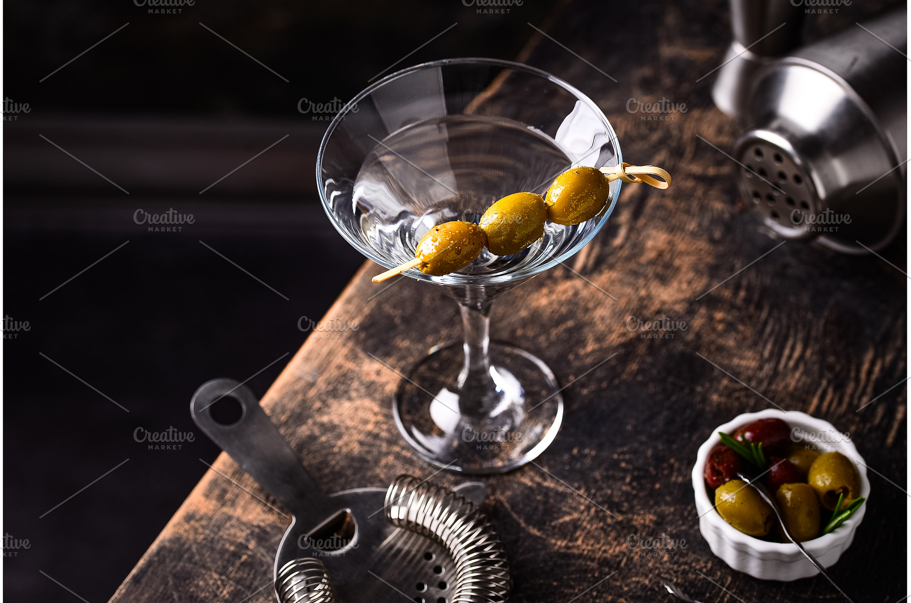 Traditional martini cocktail with, a Food & Drink Photo by Yulia Furman