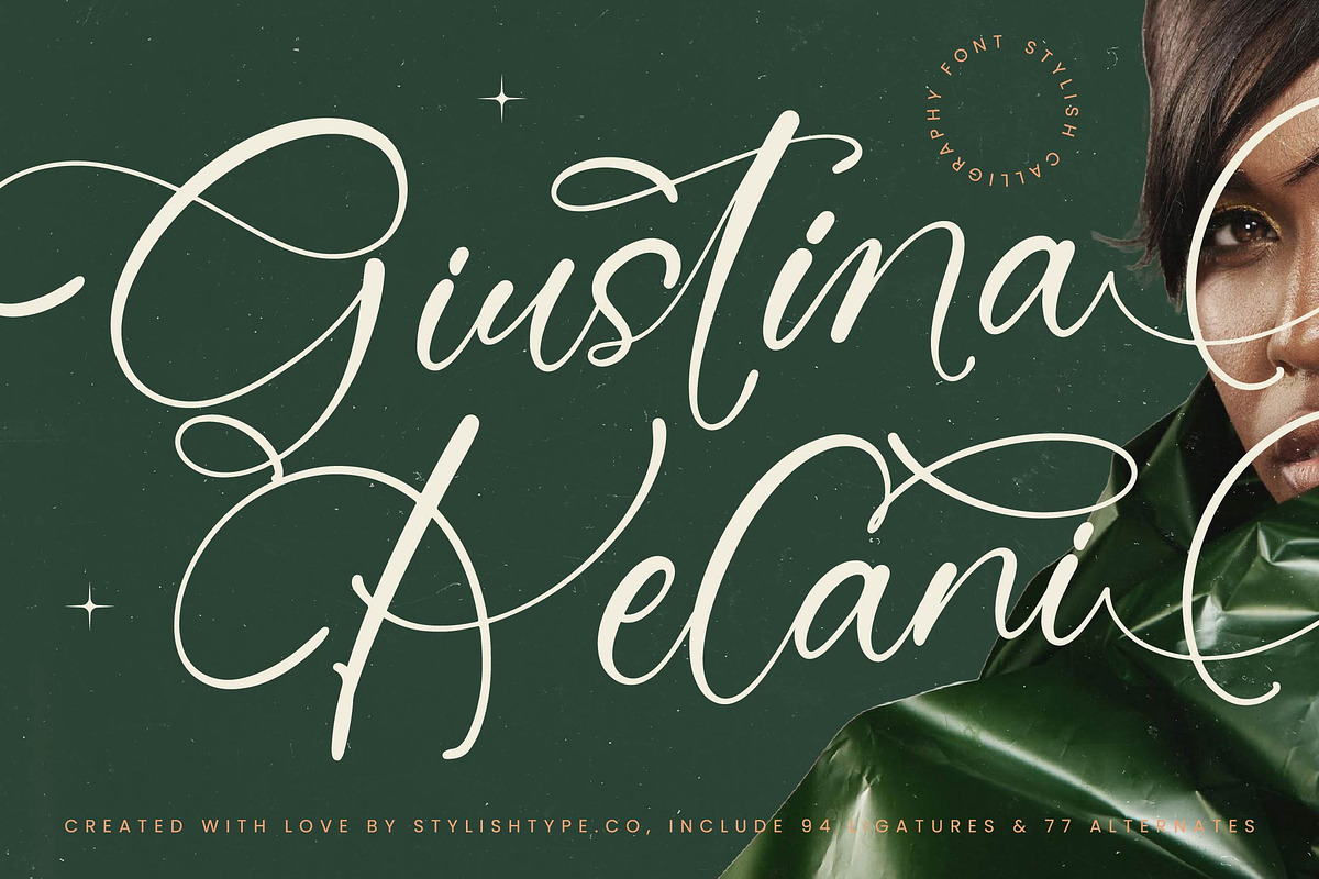 Giustina Kelani Stylish Calligraphy, a Serif Font by stylishtype.co (Photo 1 of 20)