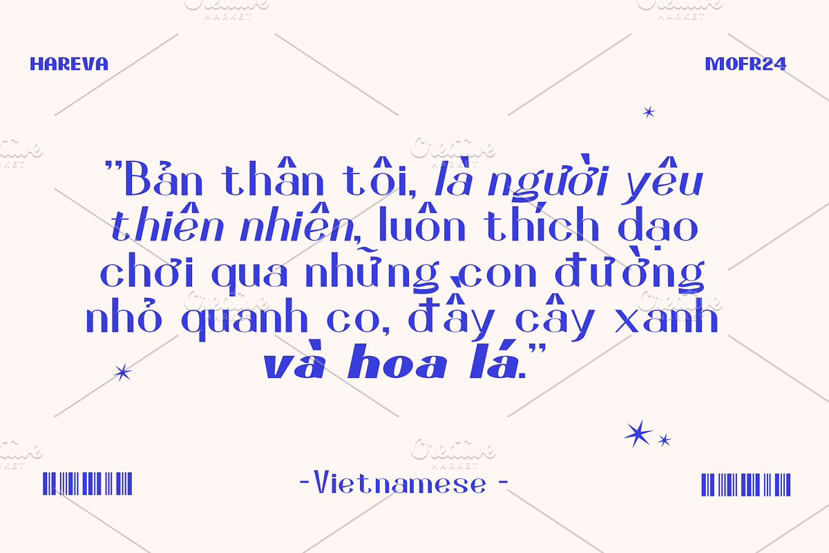 Hareva - Sleek Retro Sans, a Sans Serif Font by Mofr 24 (Photo 5 of 15)