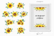 Watercolor Sunflowers Collection, an Illustration by CaraulanStore (Thumbnail 4 of 9)