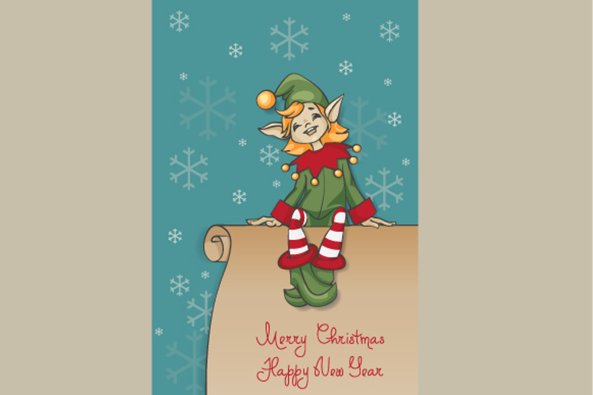Loughting elf sitting on a scroll, an Illustration by JeraRS