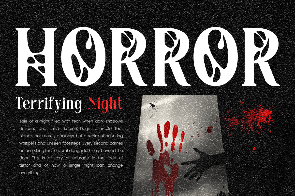 Hollow Thriller – Spooky Halloween, a Serif Font by roomspace creative lab (Photo 4 of 13)