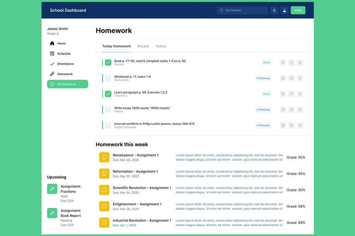School & Education Dashboard Web app, an UI Kit Template by nagaredesignstudio (Photo 3 of 5)