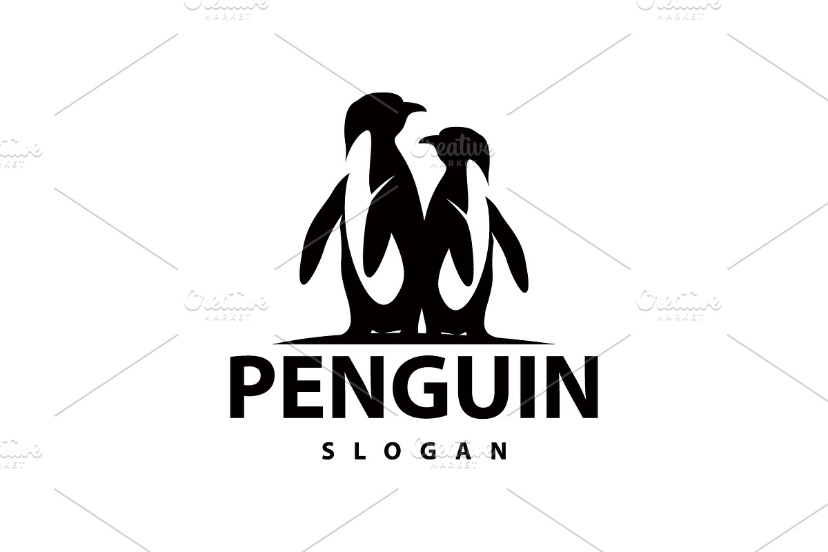 Abstract penguin logo product badge, a Branding & Logo Template by Maylianaw28