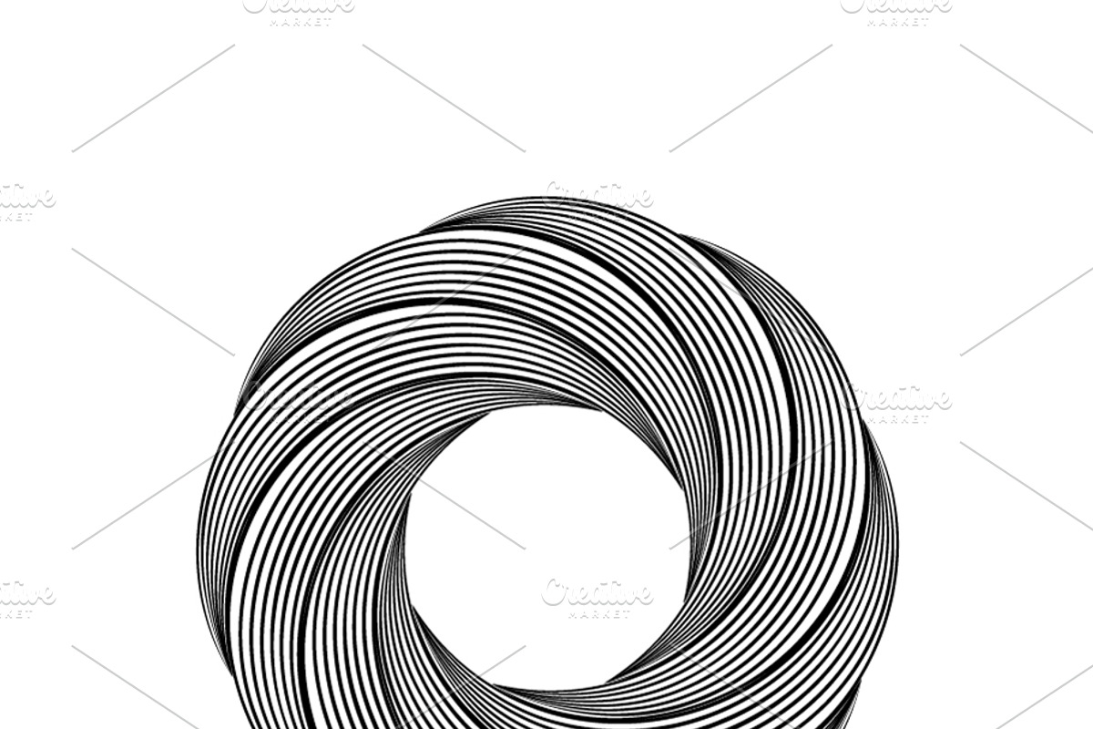 Stripes in vortex tunnel shape, an Object Graphic by BestPics