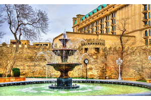 Fountain in philarmonic gardens of baku stock photo containing baku and, an Architecture Photo by Leonid Andronov