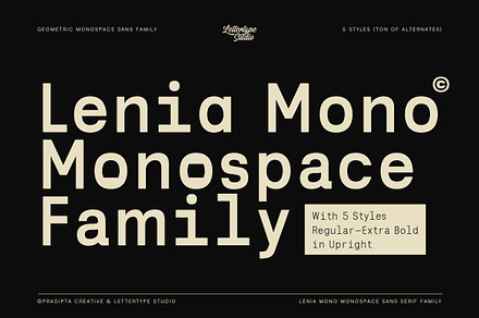 Lenia Mono | Intro 50% OFF, a Sans Serif Font by Lettertype Studio