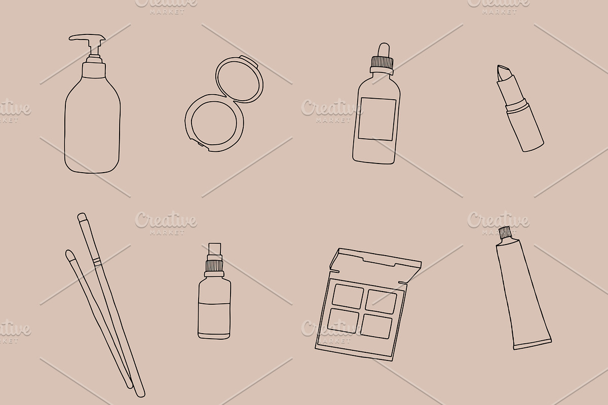 Skincare and Beauty Logo Elements, an Illustration by denofdreamers (Photo 2 of 6)