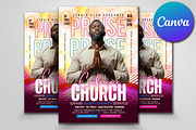 Worship Conference Church Flyer, a Flyer Template by Psd Templates (Thumbnail 2 of 3)