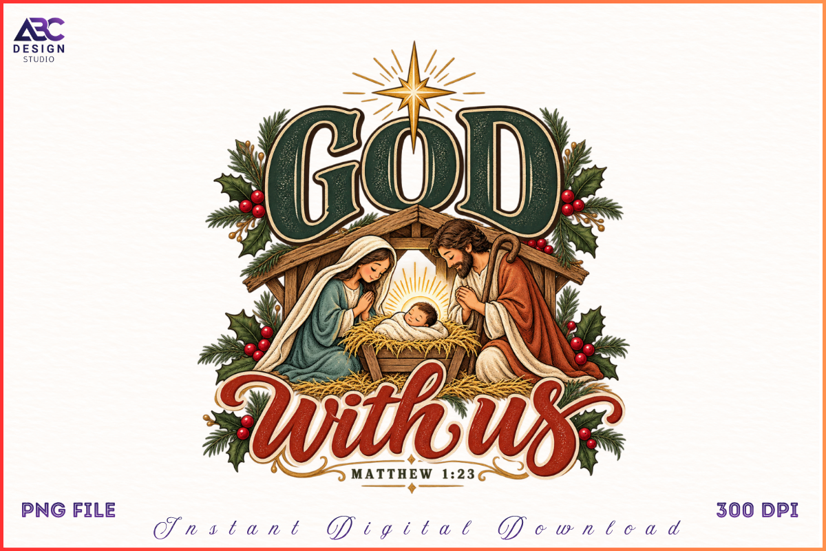 Bible Verse Christmas PNG Bundle, an Object Graphic by Ink Gallery (Photo 2 of 5)