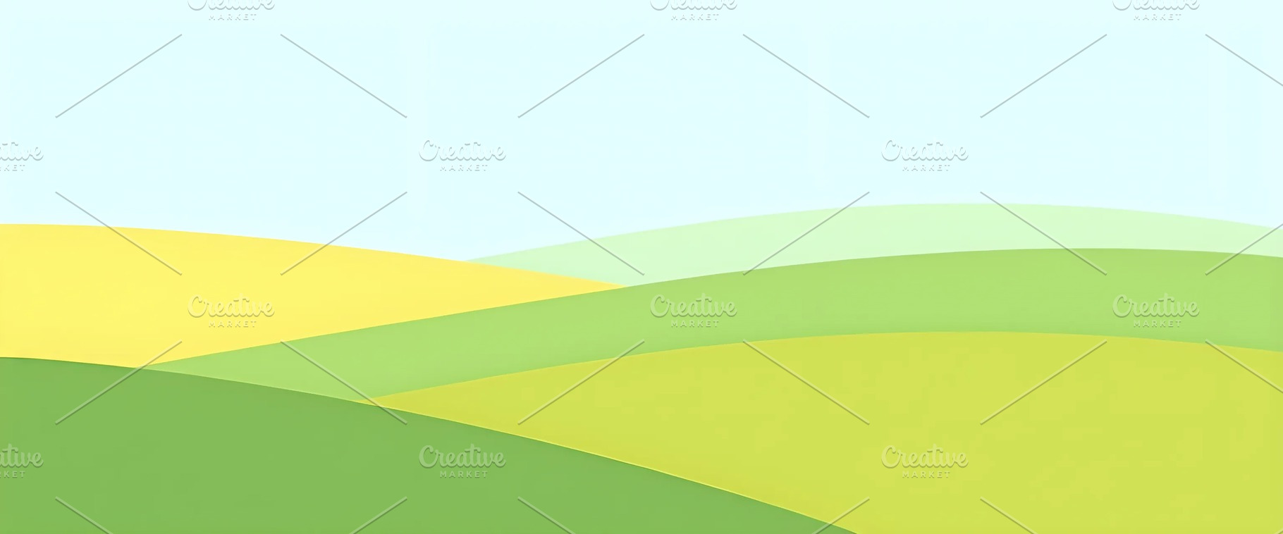 Green Hill Papercut Minimal Vector L, a Photo by LOGOCREATIVE