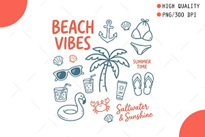 Funny Summer Beach Crab PNG, an Illustration by OK Design