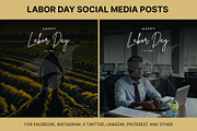 61 Labor day social media posts set, a Social Media Template by Walldecorated (Thumbnail 3 of 29)
