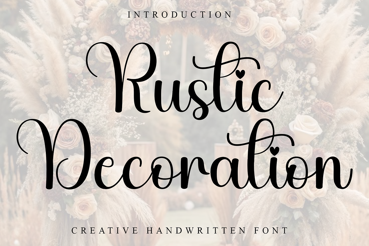 Rustic Decoration, a Handwritten Font by InermediaSTUDIO (Photo 1 of 8)