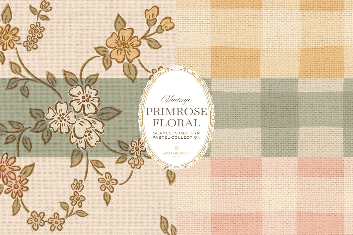Vintage Ditsy Floral Pastel Patterns, a Pattern Graphic by Eclectic Anthology (Photo 4 of 13)