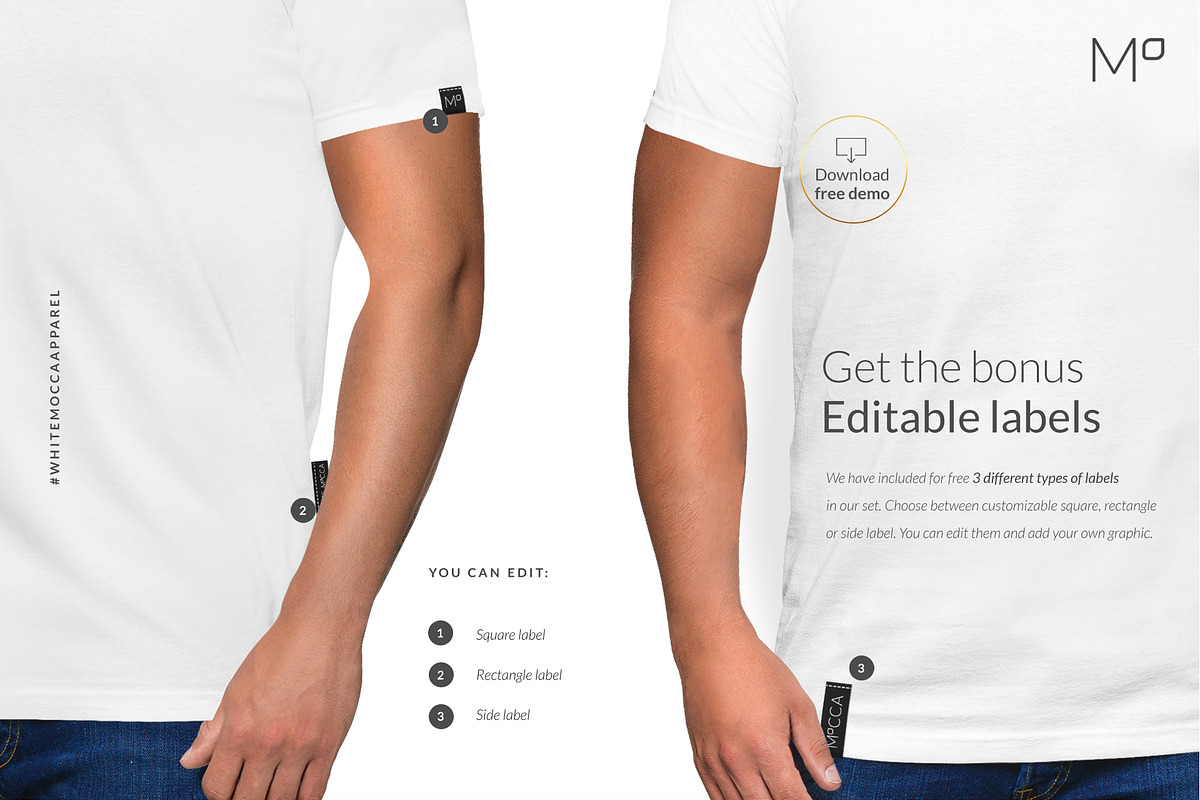 Men Raglan T-shirt Mock-ups Set, a Print Template by Apparel_Mockups (Photo 3 of 3)