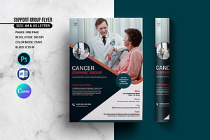Medical Support Group Flyer, a Flyer Template by retrographix