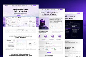 AI Customer Support Website & UI Kit, an UI Kit Template by Lumina_ui_ux202