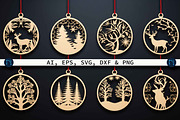 Christmas Ornament Mega Bundle SVG, a Graphic by NGISED (Thumbnail 4 of 9)
