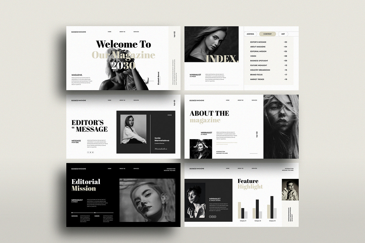 Business Magazine Canva Template, a Presentation Template by TemplateFolio-Shop (Photo 4 of 13)