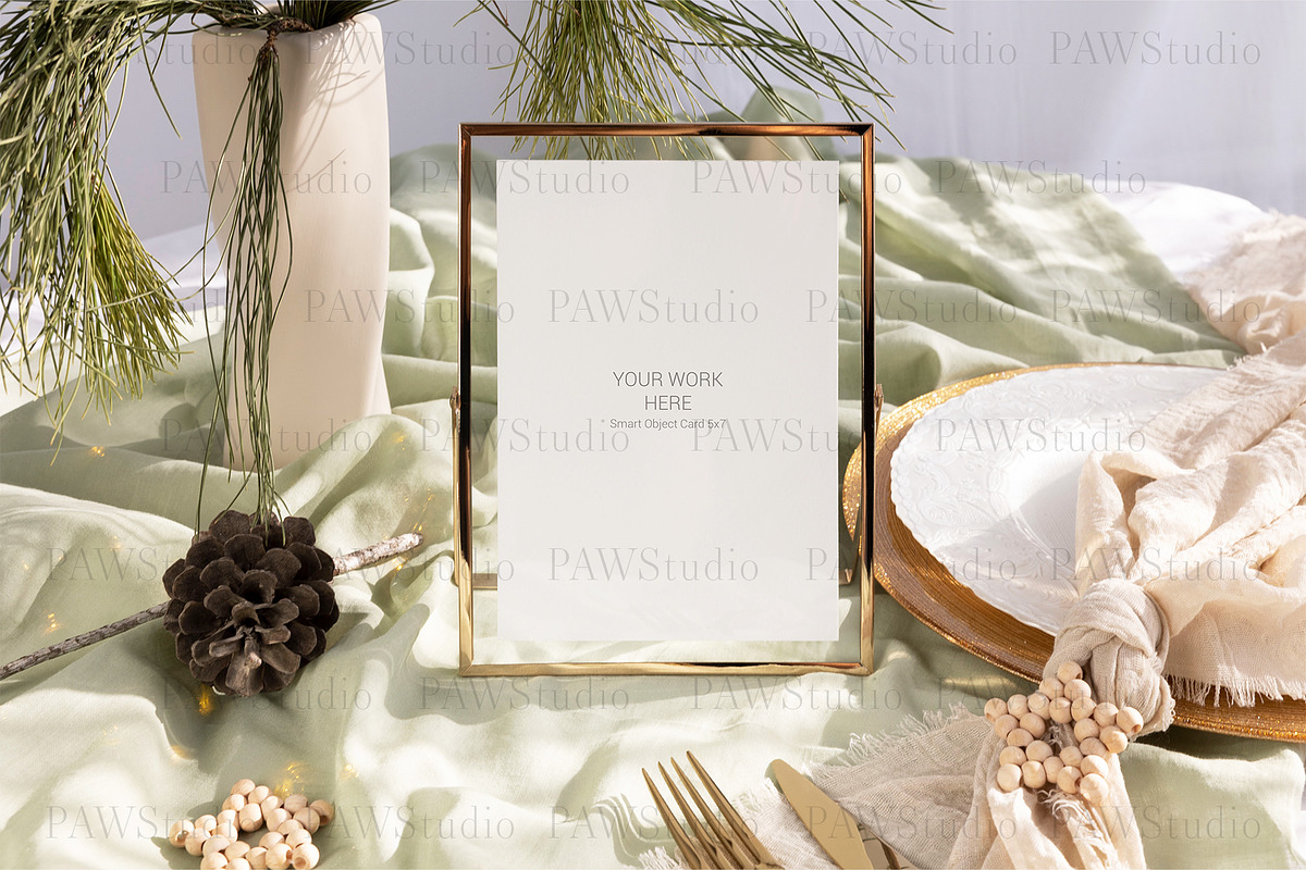 Card Mockup 5x7Table Number Xmas ch3, a Product Mockup by PawMockups (Photo 6 of 9)