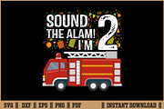 Sound The Alarm I'm 2 Birthday Boy, an Illustration by Handy Arts Studio (Thumbnail 1 of 3)