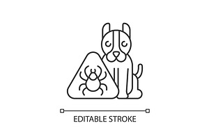 Pet Hazards Linear Icon