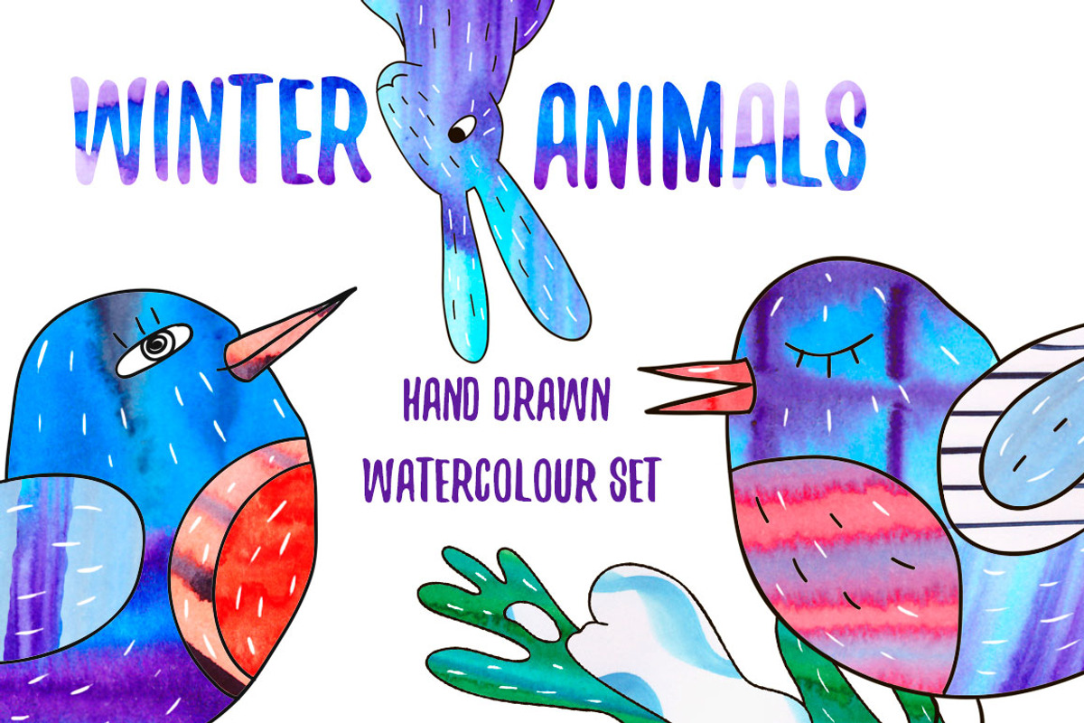 Winter animals set, an Object Graphic by Kotozoid (Photo 1 of 6)