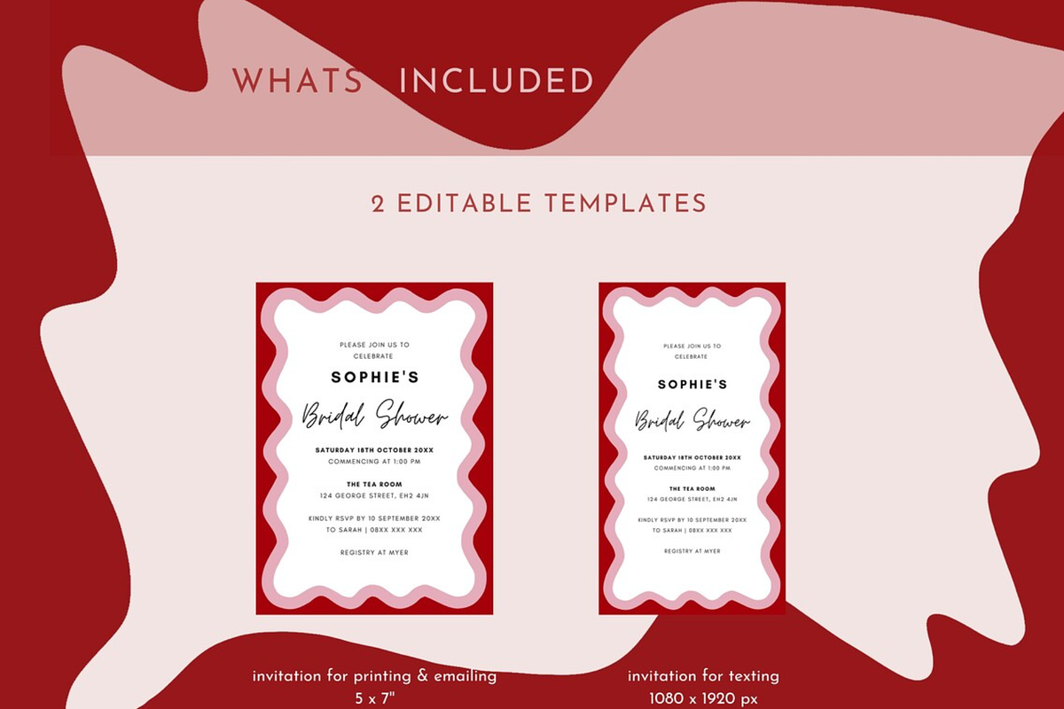 Wave Bridal Shower Invitation, an Invitation Template by ForeverPrint (Photo 8 of 8)