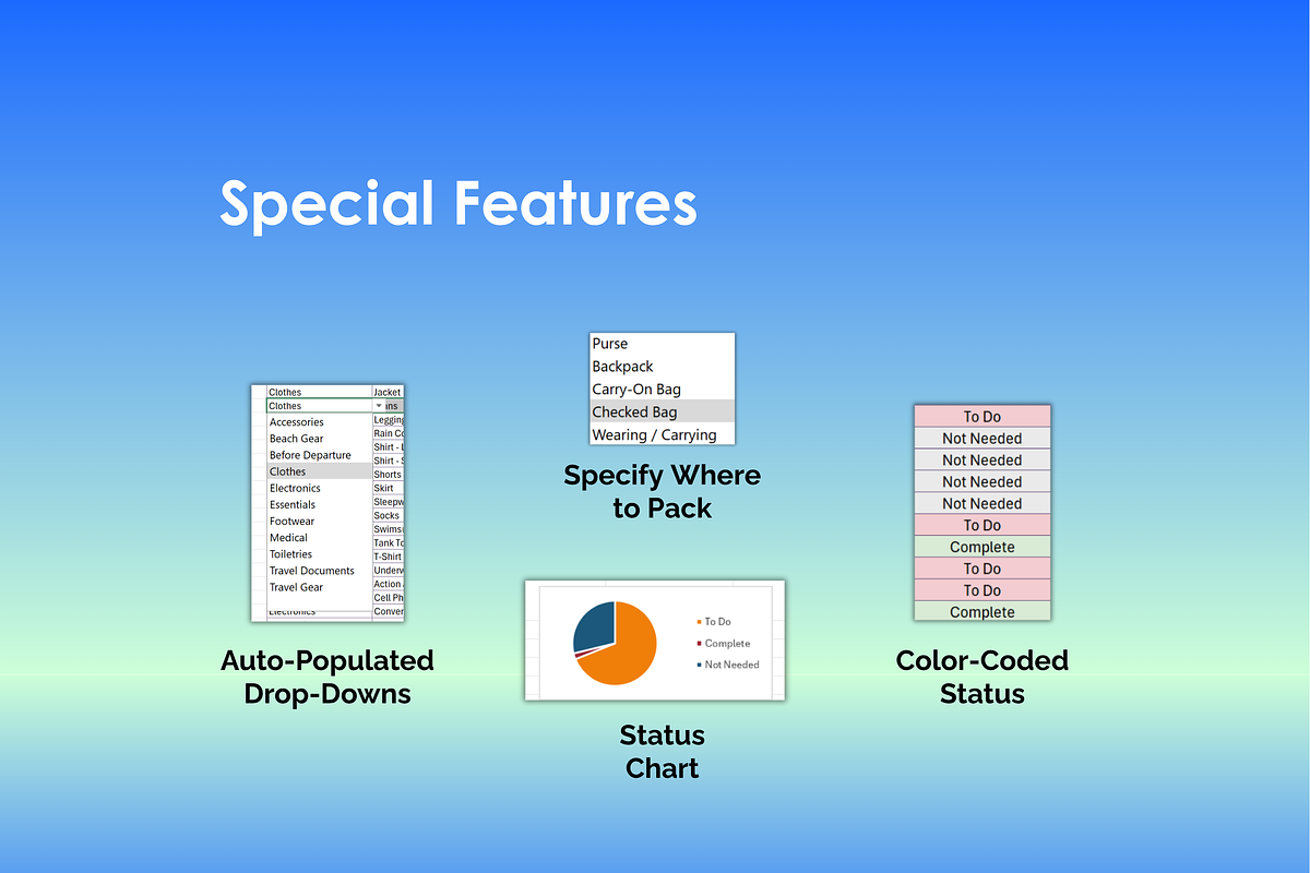 Beach Vacation Checklist - Excel preview 4