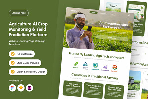 Greven AgriTech AI Monitor Landing, a Landing Page Template by productype1