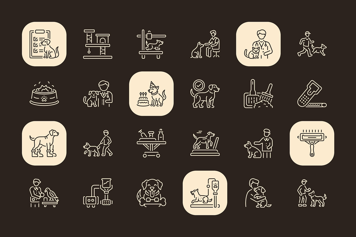 Pet and Veterinary Icon Set, an Outline Icon by Prosymbols (Photo 6 of 8)