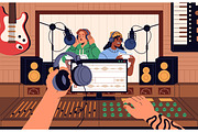 Music, sound recording studio, a Person Illustration by PaperTrident (Thumbnail 2 of 2)