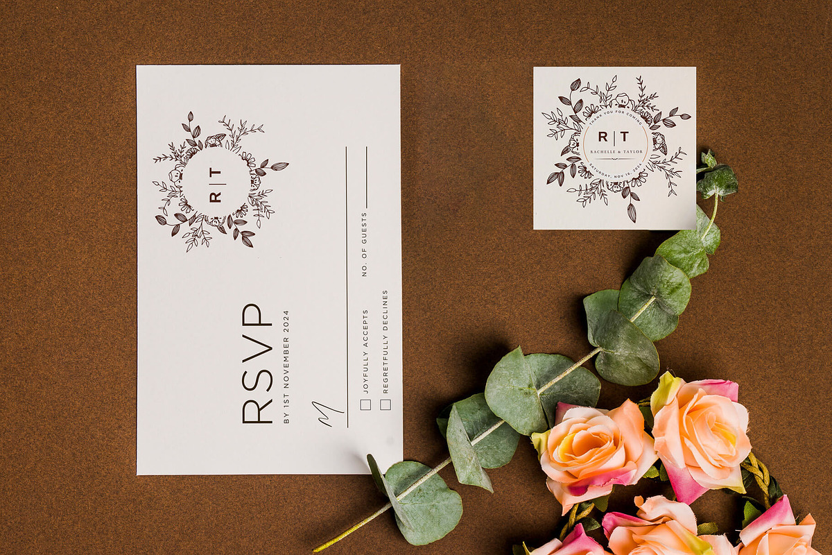 Minimal Wedding Invitation Card, an Invitation Template by DesignGenix (Photo 7 of 7)