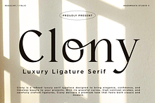 Clony – Elegant Ligature Serif