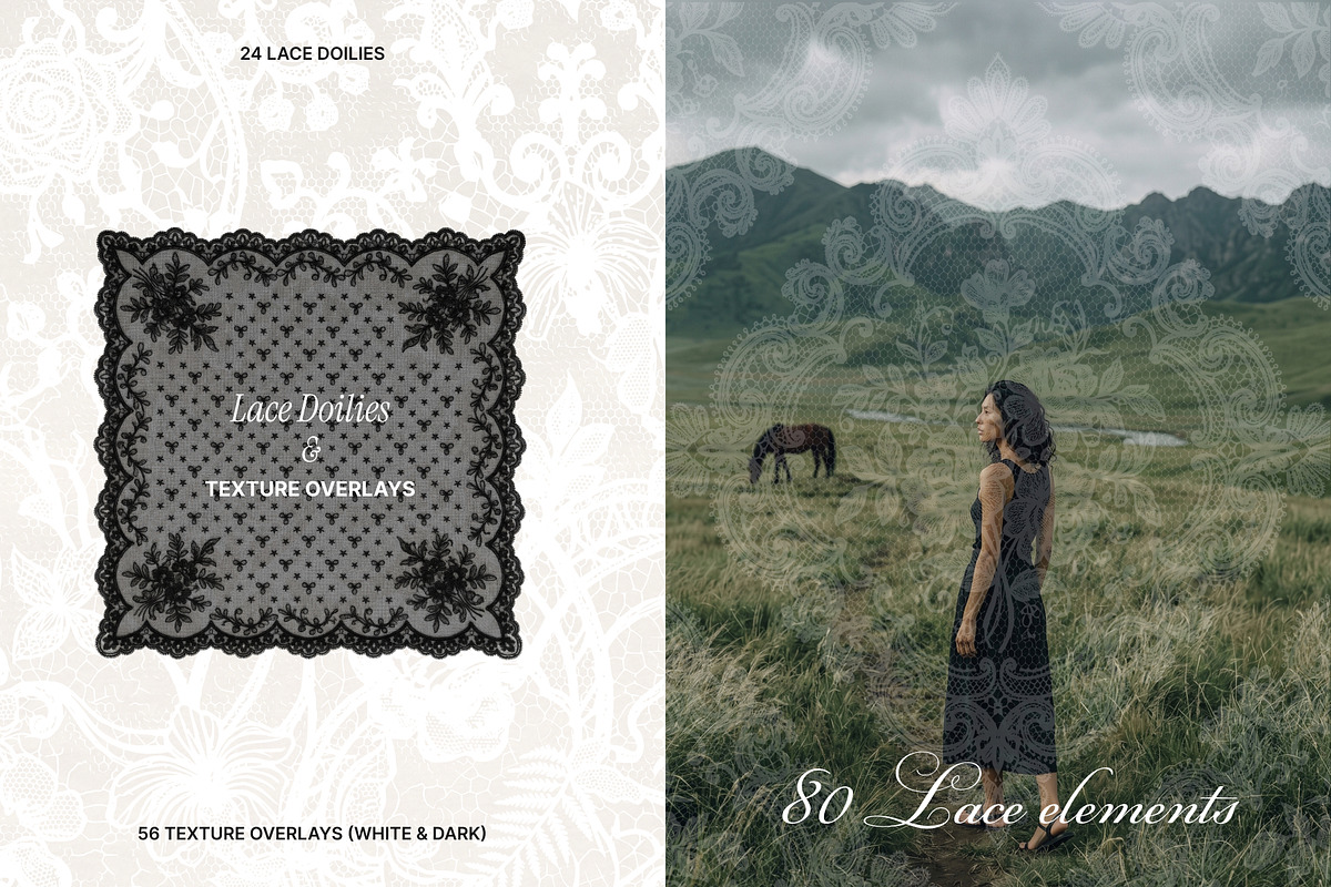 Lace Doilies and Texture Overlays, a Texture Graphic by OliaMuseDesign (Photo 1 of 10)