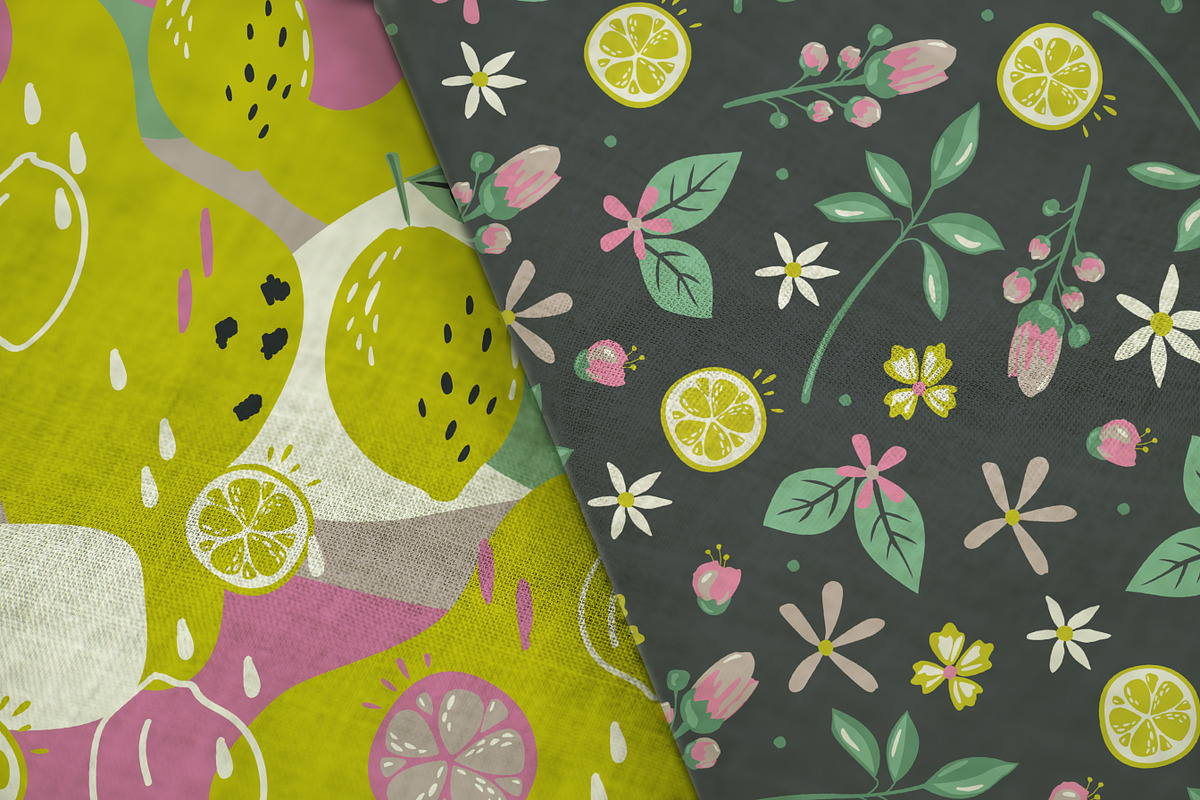 Citrus patterns set and cliparts, a Pattern Graphic by narinadraban (Photo 5 of 6)