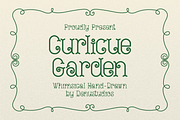 Curlicue Garden Whimsical Hand Drawn, a Handwritten Font by Denustudios (Thumbnail 1 of 12)